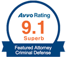 Avvo Rating 9.1 Superb - Featured Attorney - Criminal Defense